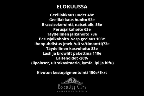 Elokuun hemmottelut