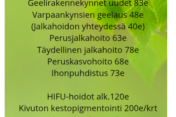 Heinäkuun helteisiin