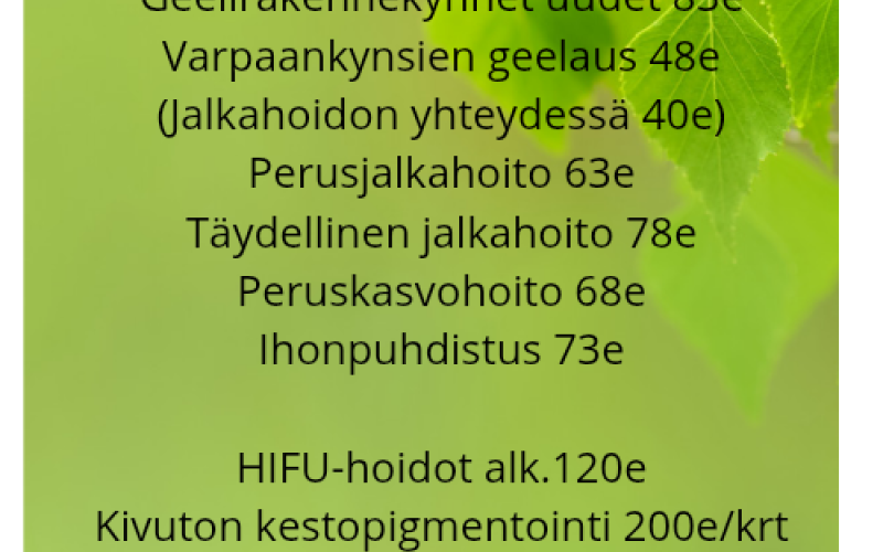 Heinäkuun helteisiin